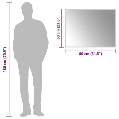 LUSTRO ŁAZIENKOWE Z LED 80X60CM