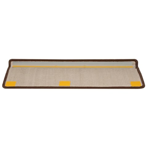 MATY NA SCHODY 10 SZT. 65X21X4CM BRĄZOWE PROSTOKĄTNE KRAWĘDZIE