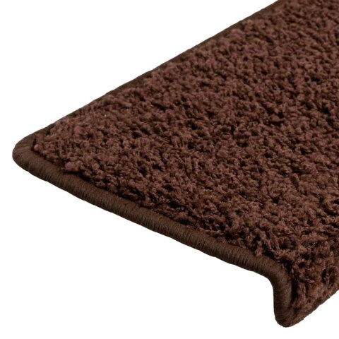 MATY NA SCHODY 10 SZT. 65X21X4CM BRĄZOWE PROSTOKĄTNE KRAWĘDZIE