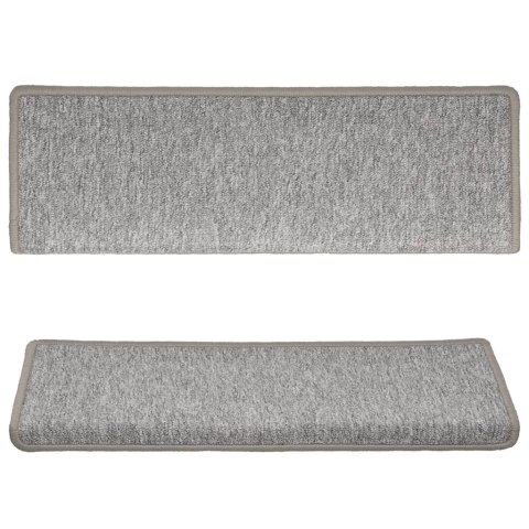 MATY NA SCHODY 15 SZT. 65X21X4CM JASNOSZARY PROSTOKĄTNY BRZEG