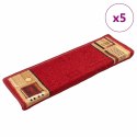 SAMOPRZYLEPNE NAKŁADKI NA SCHODY 5 SZT. 65X21X4CM CZERWONE