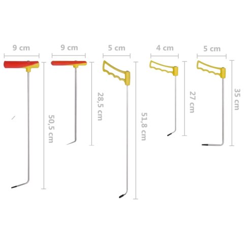 ZESTAW 5 LANC DO BEZLAKIEROWEGO USUWANIA WGNIECEŃ STAL