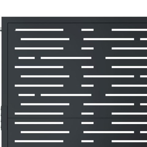 FURTKA OGRODOWA ANTRACYTOWA 105X130CM STAL W PROSTOKĄTY