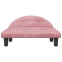 LEGOWISKO DLA PSA RÓŻOWE 70X52X30CM AKSAMIT