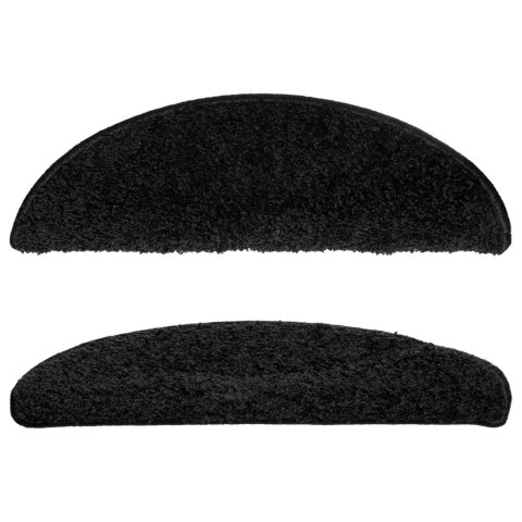 MATY NA SCHODY 10 SZT. 56X17X3CM CZARNE PÓŁOKRĄGŁE