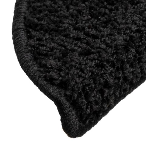 MATY NA SCHODY 10 SZT. 56X17X3CM CZARNE PÓŁOKRĄGŁE