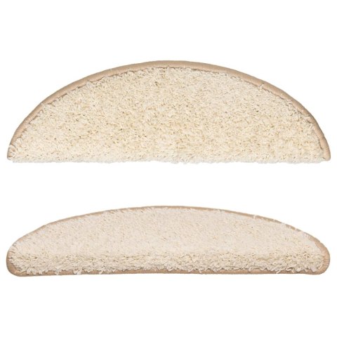 MATY NA SCHODY 10 SZT. 56X17X3CM KREMOWE PÓŁOKRĄGŁE