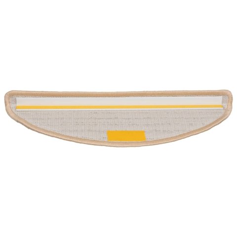 MATY NA SCHODY 10 SZT. 56X17X3CM KREMOWE PÓŁOKRĄGŁE