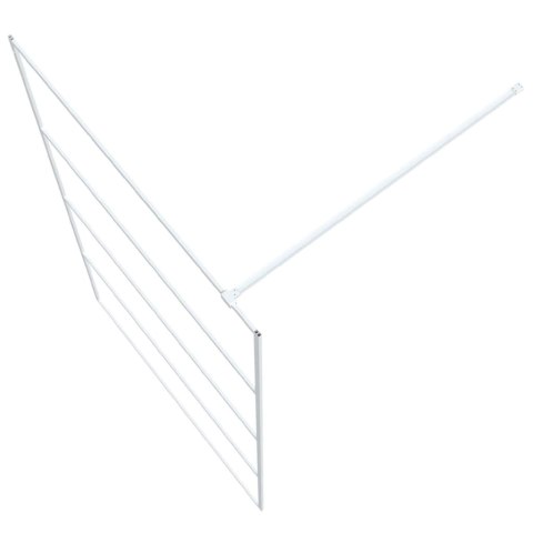 VidaXL Ścianka prysznicowa, biała, 115x195 cm, przezroczyste szkło ESG