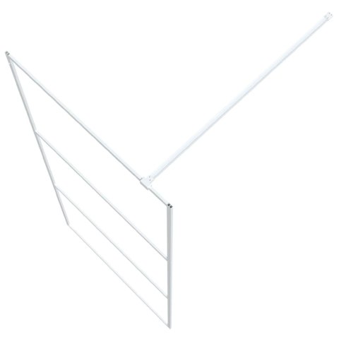 VidaXL Ścianka prysznicowa, biała, 90x195 cm, przezroczyste szkło ESG