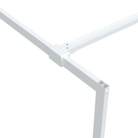 VidaXL Ścianka prysznicowa, biała, 90x195 cm, przezroczyste szkło ESG