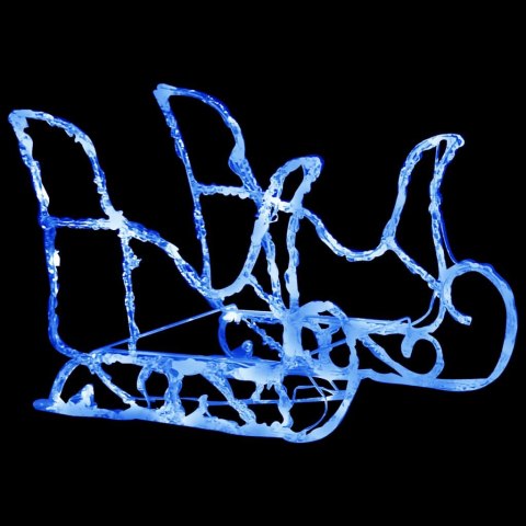 ŚWIĄTECZNA DEKORACJA RENIFERY Z SANIAMI 160 DIOD LED 130CM