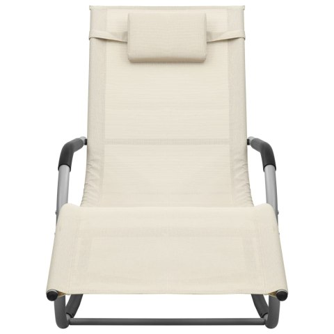 LEŻAK TWORZYWO TEXTILENE KREMOWO-SZARY