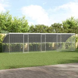 KLATKA DLA KUR SREBRNY 800X 200X 198.5CM STAL GALWANIZOWANA