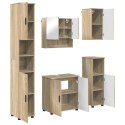 ZESTAW MEBLI ŁAZIENKOWYCH 5 PCS DĄB SONOMA 61X 35X 64CM