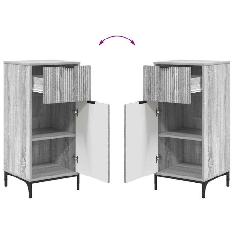 VidaXL Zestaw mebli łazienkowych z szufladą 2 pcs Szary dąb sonoma