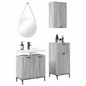 VidaXL Zestaw mebli łazienkowych z szufladą 3 pcs Szary dąb sonoma