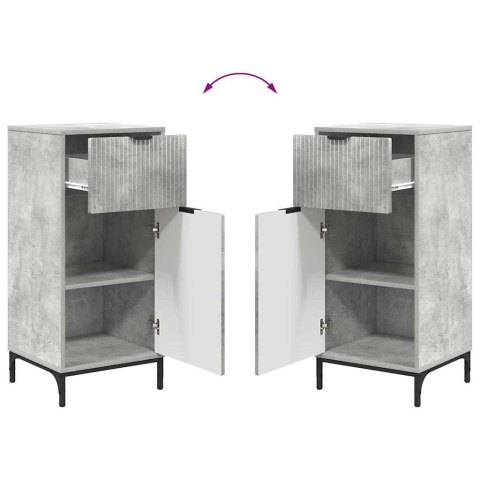 ZESTAW MEBLI ŁAZIENKOWYCH Z SZUFLADĄ KRATA 3 SZT. BETONOWY SZARY