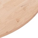 VidaXL Okrągły blat do stolika, Ø90x1,5 cm, surowe drewno dębowe