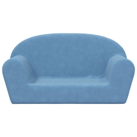 2-OS. SOFA DLA DZIECI NIEBIESKA MIĘKKI PLUSZ