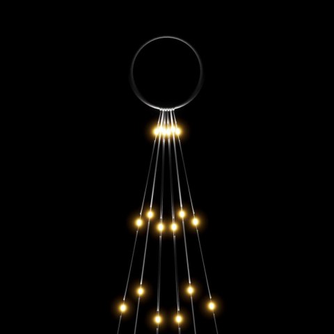 CHOINKA DO MONTAŻU NA MASZCIE 108 CIEPŁYCH BIAŁYCH LED 180CM