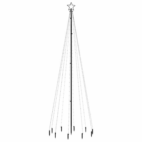 CHOINKA Z KOŁKIEM GRUNTOWYM 310 KOLOROWYCH LED 300CM