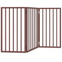 SKŁADANA BRAMKA DLA PSA 3 PANELE BRĄZ 150CM