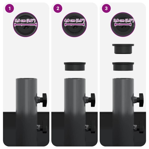 PODSTAWA PARASOLOWA Z DONICĄ ANTRACYT 45X 45X 45CM STAL