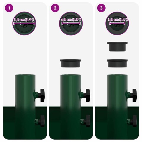 PODSTAWA PARASOLOWA Z DONICĄ ZIELONY 45X 45X 45CM STAL