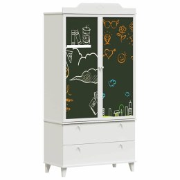 SZAFA Z TABLICĄ Z SZUFLADĄ BIAŁY