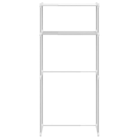 PÓŁKA NA PRALKĘ Z PÓŁKĄ BIAŁA 63X27X136CM ALUMINIUM