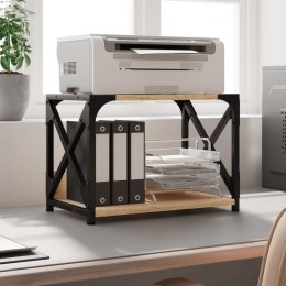 STOJAK SZAFKA REGAŁ POD DRUKARKĘ 2-POZIOMOWY DĄB SONOMA 44X26X31,5CM