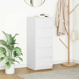 KOMODA Z SZUFLADAMI BIAŁA 37,5X35X99CM DREWNO KLEJONE