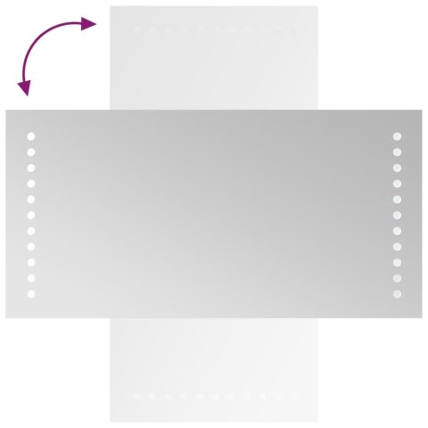 LUSTRO ŁAZIENKOWE Z LED 20X40CM