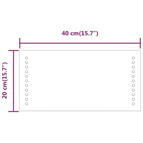 LUSTRO ŁAZIENKOWE Z LED 20X40CM
