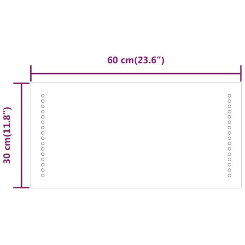 LUSTRO ŁAZIENKOWE Z LED 30X60CM