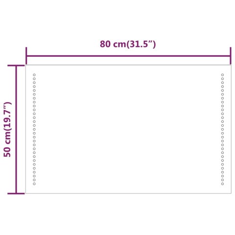 LUSTRO ŁAZIENKOWE Z LED 50X80CM