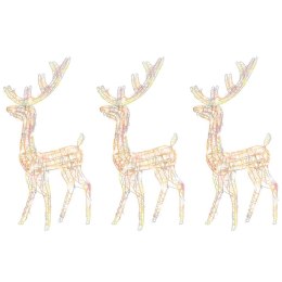 AKRYLOWE RENIFERY OZDOBNE 3 SZT. 120CM KOLOROWE