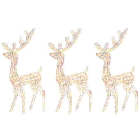 AKRYLOWE RENIFERY OZDOBNE 3 SZT. 120CM KOLOROWE