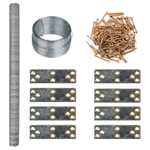 ZESTAW DO ROZBUDOWY KURNIKA 268X100X190CM METALOWY