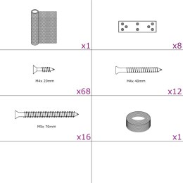 ZESTAW DO ROZBUDOWY KURNIKA 268X100X190CM METALOWY