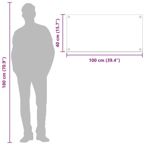 ŻÓŁTY PANEL OCHRONNY DO KUCHNI 100X40X0.6CM SZKŁO HARTOWANE