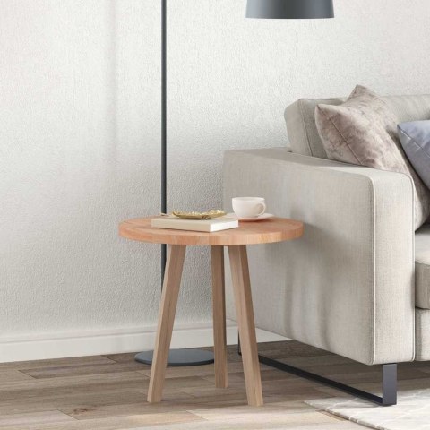 BLAT STOŁU JASNOBRĄZOWY ŚR. 50X2.5CM SOLIDNE DREWNO DĘBOWE