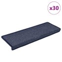 VidaXL Maty na schody 30 szt. 65x21x4 cm Ciemnoszare i niebieskie prostokątne krawędzie