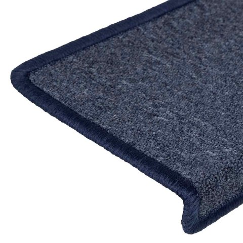 VidaXL Maty na schody 30 szt. 65x21x4 cm Ciemnoszare i niebieskie prostokątne krawędzie