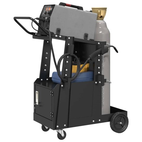 WÓZEK SPAWALNICZY CZARNY 90X46X96CM STAL