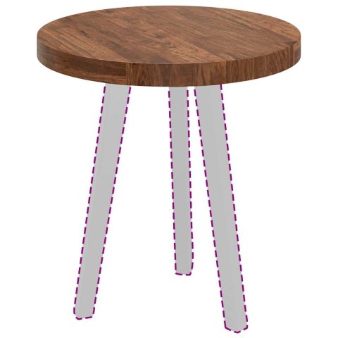 BLAT STOŁU INNY CIEMNOBRĄZOWY ŚR. 50X4CM SOLIDNE DREWNO DĘBOWE