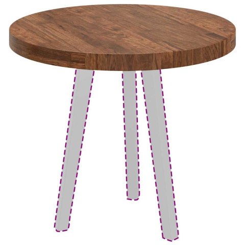 BLAT STOŁU INNY CIEMNOBRĄZOWY ŚR. 60X4CM SOLIDNE DREWNO DĘBOWE