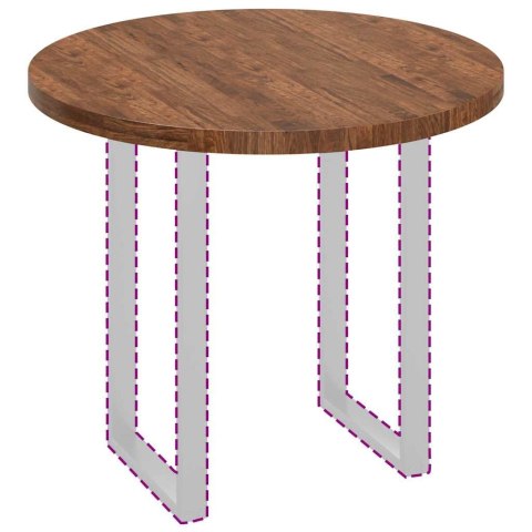 BLAT STOŁU INNY CIEMNOBRĄZOWY Ø 90X 4CM SOLIDNE DREWNO DĘBOWE