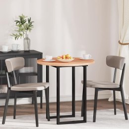 BLAT STOŁU JASNOBRĄZOWY ŚR. 70X2.5CM SOLIDNE DREWNO DĘBOWE